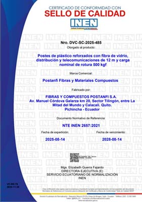 Postanfi  - Certificado de Calidad